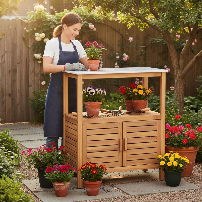 Workbench Woodworking - Садовый стол для работы с растениями