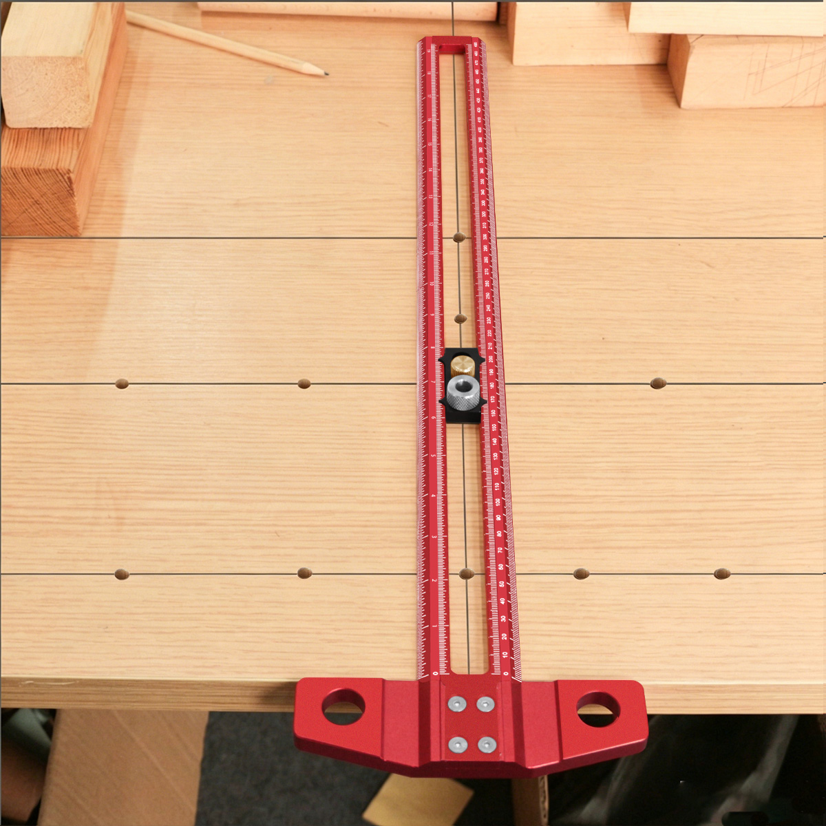 Woodworking Marking Gauge - Деревообрабатывающий Т-образный угольник-маркер, разметочный шаблон-линейка с