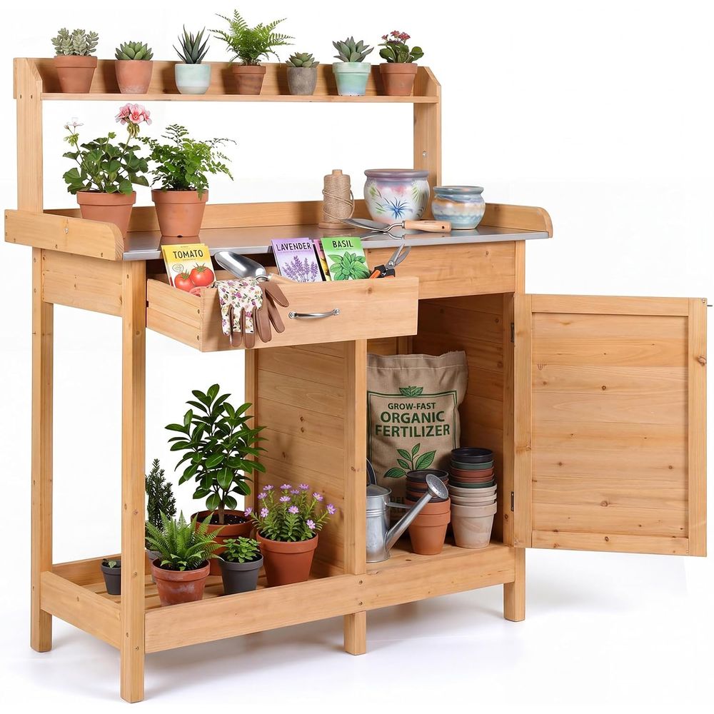 Workbench Woodworking - Садовый деревянный стол-верстак для работы на