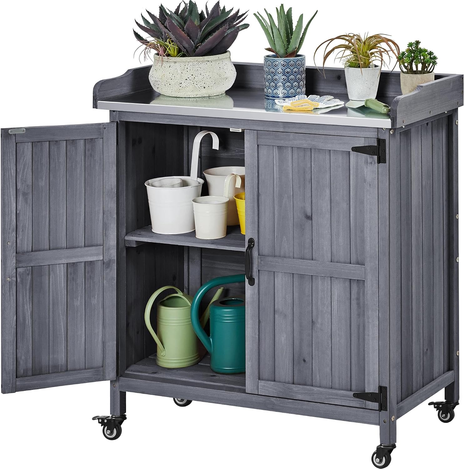 Workbench Woodworking - Садовый стол-верстак для растений, деревянный садовый